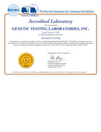GTL ISO17025 accreditation certificate